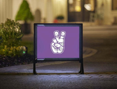 TCU Frog Hand Mark Purple Yardsy Sign