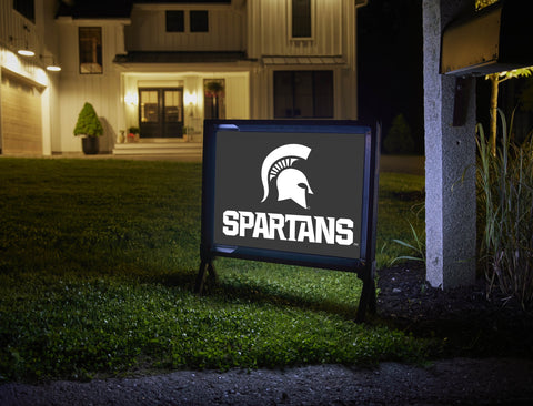 Michigan State Spartans Black Yardsy Sign