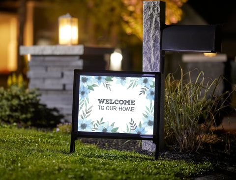 Cool Leaves Welcome Yardsy Sign