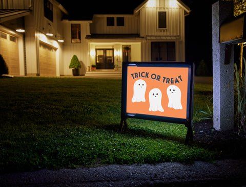 Trick Or Treat Ghosts Yardsy Sign