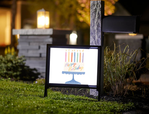 Fancy Rainbow Birthday Cake Yardsy Sign