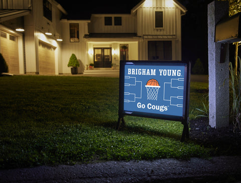 Brigham Young Basketball Yardsy Sign