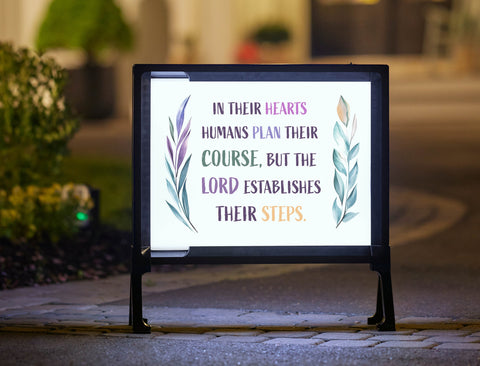 Lord Established Their Steps Yardsy Sign