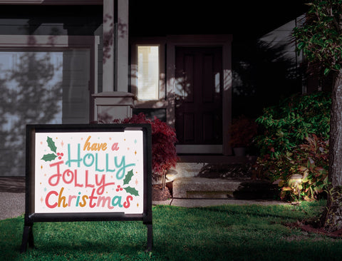 Have A Holly Jolly Christmas Yardsy Sign