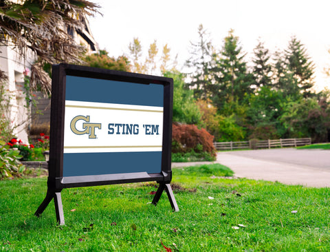 Georgia Tech GT Sting Em Navy Blue Yardsy Sign