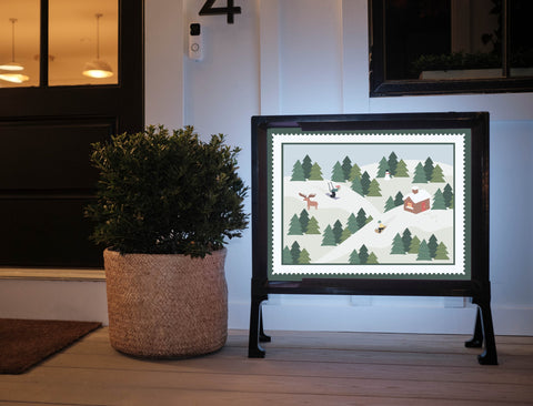 Winter Forest Yardsy Sign