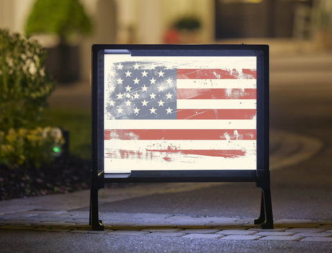 Stronger Than Ever American Flag Yardsy Sign