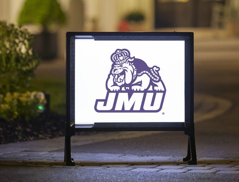 JMU Duke Dog Combo White And Purple Yardsy Sign