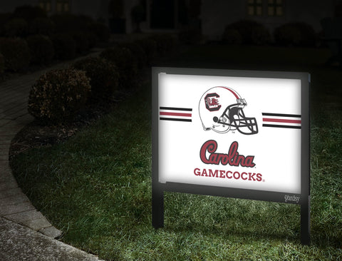 South Carolina Gamecocks Helmet Stripes White Yardsy Sign
