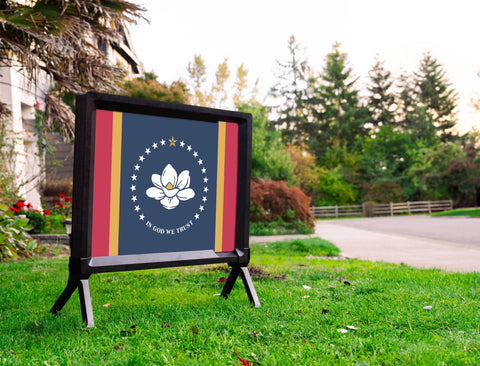 Mississippi State Flag Yardsy Sign