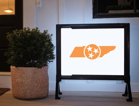 Tennessee Vols State Shield White Yardsy Sign