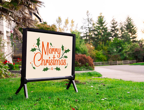 Merry Christmas Holly Yardsy Sign