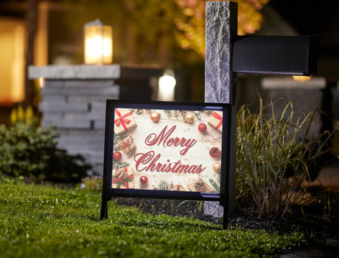 Off White Merry Christmas Yardsy Sign