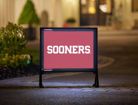 Oklahoma Sooners Wordmark Crimson Yardsy Sign