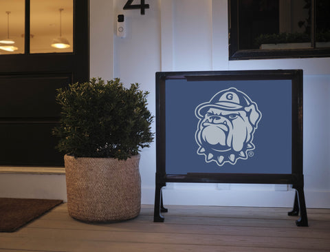 Georgetown Bulldog Mascot Blue Yardsy Sign
