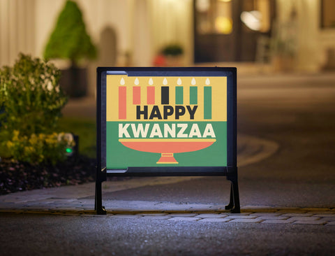 Happy Kwanza Kinara Yardsy Sign