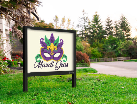 Mardi Gras Mask Yardsy Sign