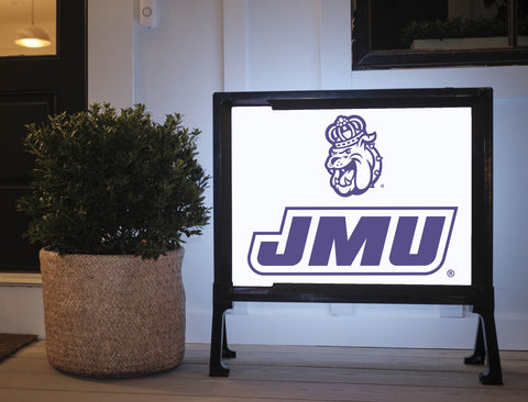 White JMU Duke Dog Yardsy Sign