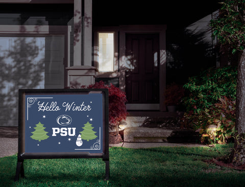 Penn State Hello Winter Yardsy Sign