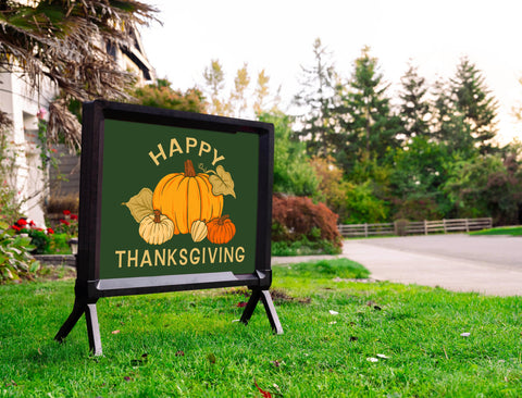 Happy Thanksgiving Pumpkin Arrangement Yardsy Sign