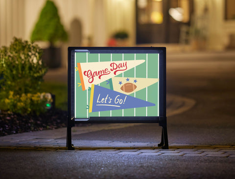 Football Pennant Yardsy Sign