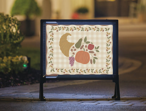 Fall Cornucopia Autumn Yardsy Sign