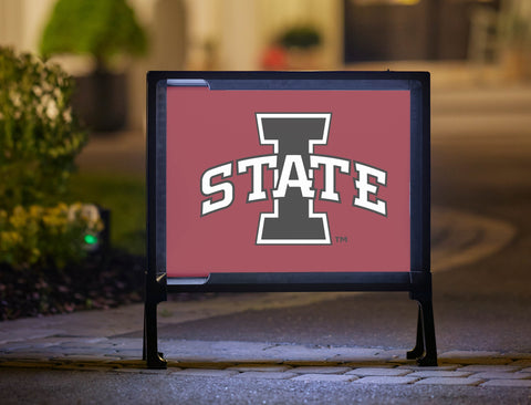 Iowa State Black Logo Yardsy Sign