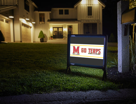 Maryland Go Terps Black Yardsy Sign