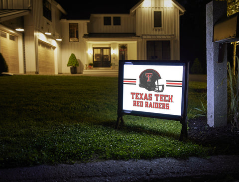 Texas Tech Red Raiders Helmet White Yardsy Sign