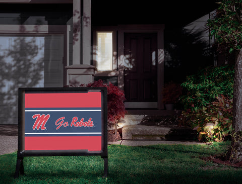 Mississippi M Go Rebels Red Yardsy Sign