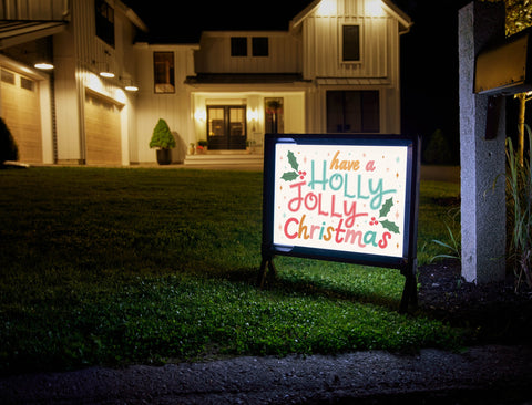 Have A Holly Jolly Christmas Yardsy Sign