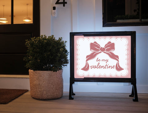 Be My Valentine Bow Yardsy Sign