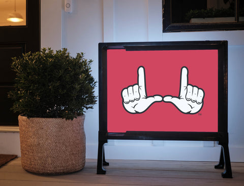 Utah "U" Hand Red Yardsy Sign