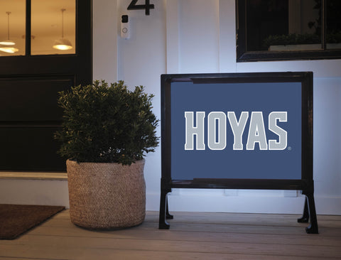 Georgetown Hoyas Wordmark Blue Yardsy Sign