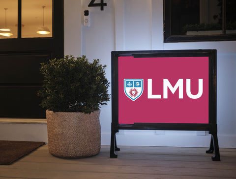 LMU Shield Mark Crimson Yardsy Sign