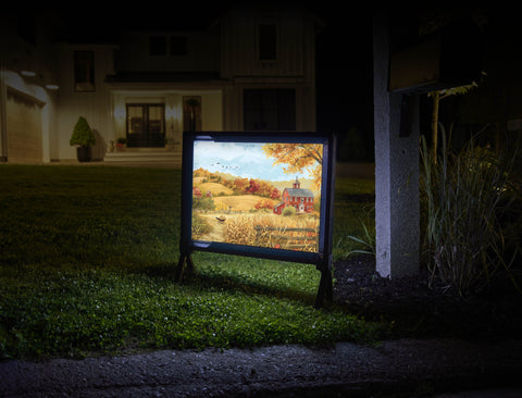 Fall Farm House Landscape Yardsy Sign