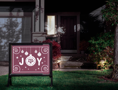 Texas A&M Christmas Joy Yardsy Sign
