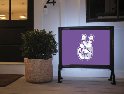 TCU Frog Hand Mark Purple Yardsy Sign