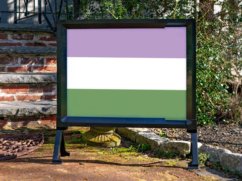 Genderqueer Pride Flag Yardsy Sign