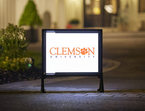 Clemson University Institutional Mark White Yardsy Sign