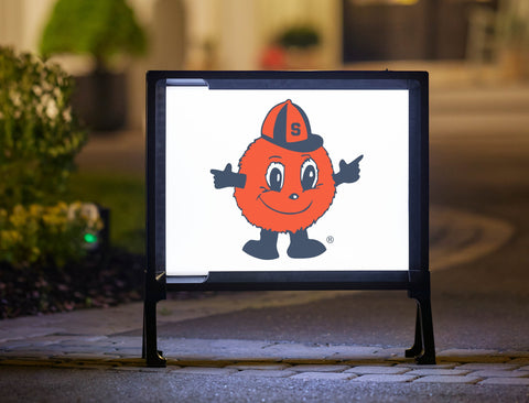 Syracuse Big Orange Mascot White Yardsy Sign