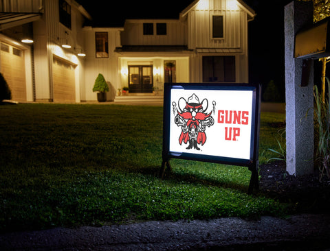 Texas Tech Raider Guns Up Yardsy Sign