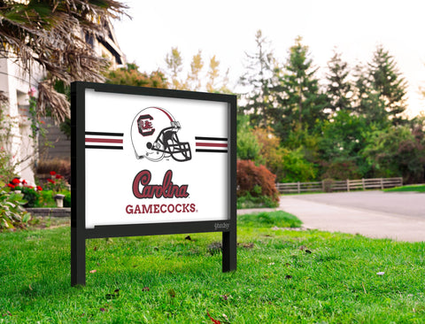 South Carolina Gamecocks Helmet Stripes White Yardsy Sign