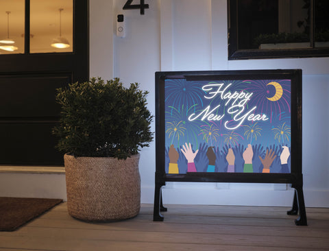 New Years Eve Gathering Yardsy Sign