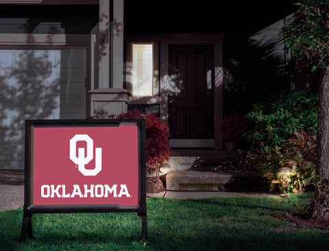 Oklahoma OU Crimson Yardsy Sign