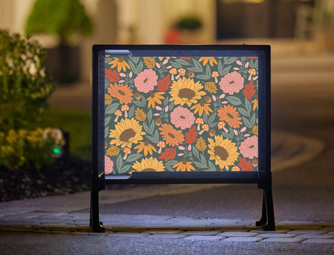 Harvest Bloom Sunset Pattern Yardsy Sign