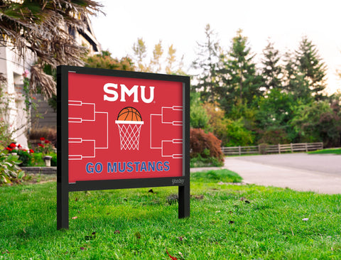 SMU Basketball Yardsy Sign