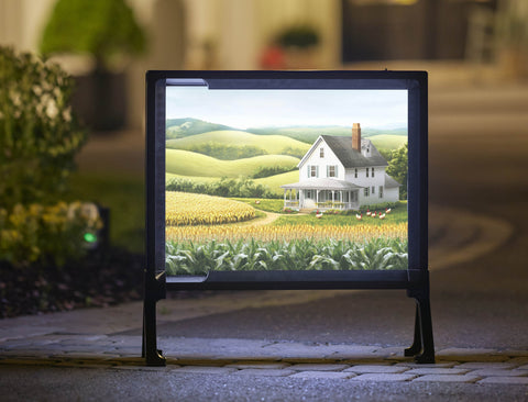 Country Cornfield House Landscape Yardsy Sign