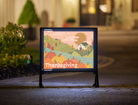 Thanksgiving Scene Yardsy Sign