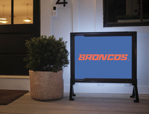 Boise State Broncos Wordmark Blue Yardsy Sign